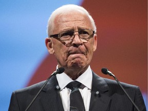 Ottawa Senators general manager and executive vice-president Bryan Murray receives the United Way's 2015 Community Builder of the Year Award on Thursday, May 28, 2015.