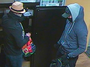Ottawa police are seeking help in identifying these suspects in an April robbery at a cellphone outlet.