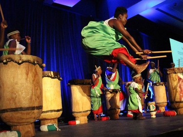 The Loyal Kigabiro drummers entertained the audience with their high-energy performance at the Reach Canada cabaret fundraiser held at the St. Elias Centre on Wednesday, May 20, 2015.