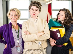 The cast of The Public Servant. From the left: Sarah McVie, Amy Rutherford and Haley McGee.