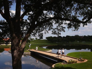 Brooke M. Henderson of Canada walks onto the eighth green during Round Two of the 2015 Volunteers of America North Texas Shootout Presented by JTBC at Las Colinas Country Club on May 1, 2015 in Irving, Texas.