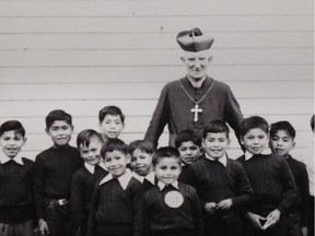 A photo of First Nations children at the St. Mary's Residential school, near Mission, B.C. (Date unknown)