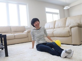 Yanmeng Ba, who goes by Claire, is a first-time buyer who bought a new townhome by Glenview Homes at Monahan Landing.  (Jean Levac/ Ottawa Citizen)