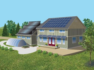 Chris Weissflog is building a 3,000-square-foot home for his family. Among other green features, its solar panels will meet most of the home’s heating and cooling needs.
