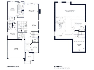 The Beaumont bungalow is a two-bedroom plus den with 1,680 square feet, which expands to 2,379 square feet when you add the bonus finished games room on the lower level.