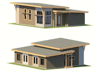 EkoBuilt’s passive home kits come in a dozen different plans, including the three-bedroom Foxglove.