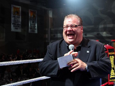 Actor and comedian Angelo Tsarouchas, formerly from Ottawa, was back to MC the annual Ringside for Youth benefit for the local Boys and Girls Club, held Thursday, June 11, 2015, at the Shaw Centre.
