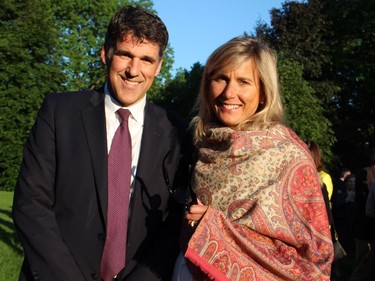 Ashbury College headmaster Norman Southward and his wife, Anna Rumin, at a reception held at the Austrian ambassador's residence in Rockcliffe on Tuesday, June 2, 2015.
