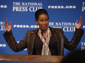 WASHINGTON, DC - APRIL 07:  Activist and author Ayaan Hirsi Ali speaks at the National Press Club, April 7, 2015 in Washington, DC. Ali spoke about ISIL, Islam and the West.