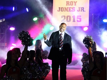 Boxing legend Roy Jones Jr. was greeted with rap music, bright lights and cheerleaders as he made his way to the ring to speak at Ringside for Youth XXI, held at the Shaw Centre on Thursday, June 11, 2015 in support of the Boys and Girls Club of Ottawa.