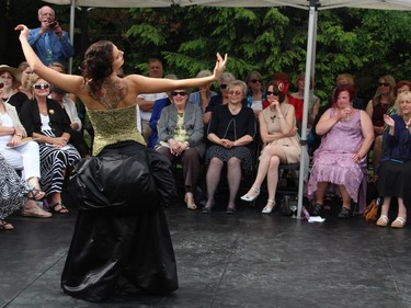 Contemporary dancer Christine Couture was part of the Sukhoo Sukhoo fashion show presented during the annual garden party for Cornerstone Housing for Women, at the Irish ambassador's offiical residence on Sunday, June 7, 2015.