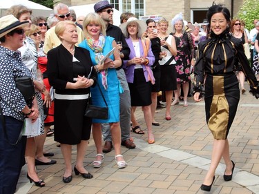 CTV Morning Live reporter Lois Lee was a pro as a celebrity model in the Sukhoo Sukhoo Fashion Show presented at the annual garden party for Cornerstone Housing for Women on Sunday, June 7, 2015, at the official residence of the Irish ambassador.