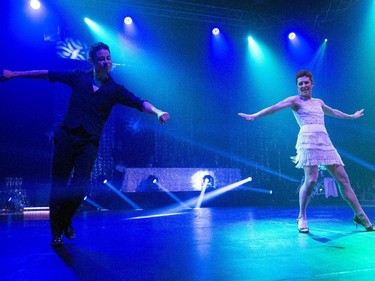 Dr. Alison Dugan with her dance partner Ennio Aguilera from the Arthur Murray Dance Studio at the inaugural Dancing with the Docs benefit for the Department of Medicine Transplant Victory Fund, held Saturday, May 30, 2015, at the Shaw Centre.