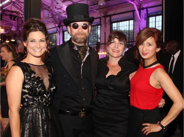 From left, CTV Ottawa's Sarah Freemark with Bruno Racine, Jennifer Graves and Ruby Cheng at the film-inspired Bash Noir held at Lansdowne Park's Horticulture Building on Saturday, June 20, 2015.