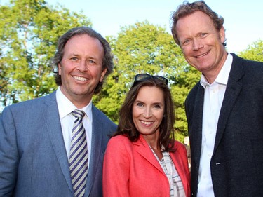 From left, Mark Clatney, Allyson Quinn and Ottawa realtor Rob Marland  at A Taste of Vienna reception hosted by the Austrian ambassador in Rockcliffe on Tuesday, June 2, 2015.