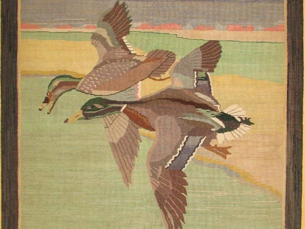 Antiques Grenfell Mission hooked rug a rare piece of Canadiana