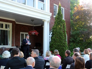 Grant McDonald, a member of the Viennese Opera Ball committee, addressed guests of a private reception hosted by the Austrian ambassador at his official residence in Rockcliffe on Tuesday, June 2, 2015, to celebrate Viennese culture.
