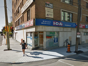 Police laid charges laid in connection with a reported robbery from a Rideau Street I.D.A. pharmacy in October 2014