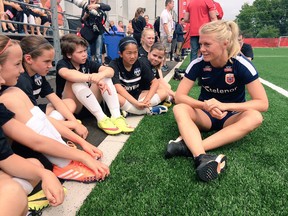 Team Norway aheld an open practice then talked with fans at the Algonquin College FIFA Training Site Friday.