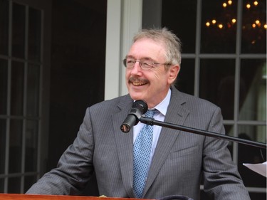 Irish Ambassador Ray Bassett gave a warm welcome to guests of the annual garden party and fashion show for Cornerstone Housing for Women, held at his official residence in Rockcliffe Park on Sunday, June 7, 2015.