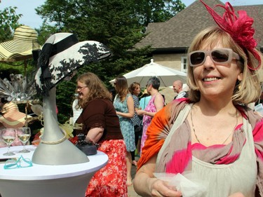 Madeleine France Cormier, owner of Chapeaux de Madeleine, had her garden party hats on display at the annual garden party and fashion show for Cornerstone Housing for Women, held in Rockcliffe Park at the official residence of the Irish ambassador on Sunday, June 7, 2015.