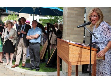Mary Taggart, editor of Ottawa At Home magazine, emceed the annual garden party for Cornerstone Housing for Women, held at the official residence of the Irish ambassador on Sunday, June 7, 2015.