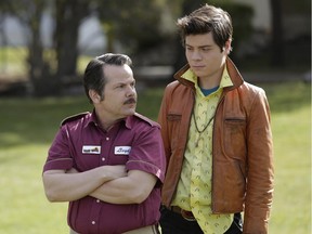 Actors Bruce McCulloch (left) and Atticus Mitchell are shown in a scene from the televsion show Young Drunk Punk. The play Young Drunk Punk is set to open in Ottawa during the Magnetic North Theatre Festival.