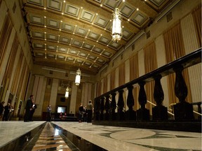 The former Bank of Montreal building was reopened as the newly renovated Sir John A. Macdonald Building and will be used as a government reception centre.