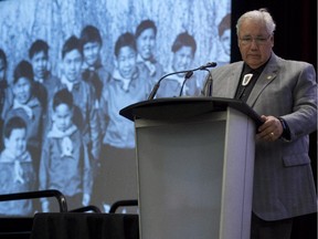 Commission chairman Justice Murray Sinclair speaks at the Truth and Reconciliation Commission in Ottawa on Tuesday, June 2, 2015 in Ottawa.
