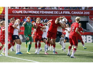 Norway's Germany's during the second half of their match during the 2015 FIFA Women's World Cup at Lansdowne Stadium Thursday June 11, 2015. Germany and Norway tied 1-1.
