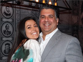 Olivia Zed with her proud dad, Gary Zed, at a fundraiser she co-chaired on Monday, June 15, 2015, at The Waverley in support of Bootcamp for Brains, a new initiative of G(irls)20 to cultivate the next generation of female leaders.