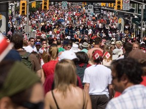 Downtown Ottawa is no place for cars on Canada Day.