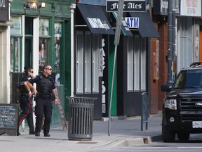 Ottawa Police sealed off the area around Bank and MacLaren streets Tuesday after a man with a knife barricaded himself in a nearby building.