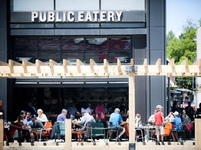 Patios filled up over the lunch hour after the the official announcement that Lansdowne is up, running and live as the city¬ís newest must-visit vibrant destination Friday June 19, 2015.  Photos by Ashley Fraser, Ottawa Citizen