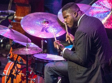 Percussionist Justin Faulkner plays with Barnford Marsalis at the National Arts Centre Studio on Tuesday, June 23, 2015.