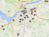 City of Ottawa cameras caught nearly twice as many drivers running red lights in 2014. This is a map of current locations of the cameras in the city.
