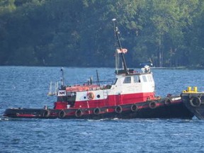 Lac Manitoba was one of two tugboats that capsized on the St. Lawrence River on Monday.