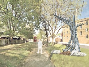 An illustration of The Listening Tree, a new public art project to be installed at St. Luke's Park on Elgin Street in Ottawa. The stainless steel sound sculpture will be built by Mixed Metaphors Designs. (handout photo)