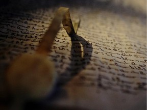 The 1217 issue of the 'Magna Carta,' sent to Oxfordshire with the remaining seal of William Marshal, is displayed in the Divinity School of the Bodleian Library, in Oxford, in southern England, 11 December 2007 . The Bodleian Library is putting on special public display its four 'Magna Cartas' for the first time in 800 years. The Magna Carta (or ëGreat Charter of English Libertiesí) is considered one of the most important legal documents in the history of democracy. It was agreed by King John at Runnymede in 1215 and reissued throughout the 13th century by Englandís rulers.