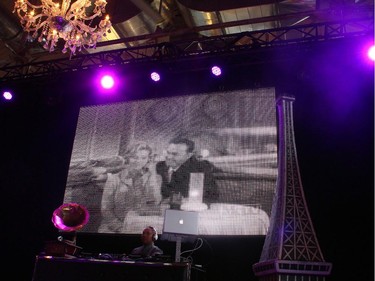 The Snowsuit Fund's film noir-inspired Bash Noir party, held Saturday, June 20, 2015, at Lansdowne Park included a DJ spinning tunes against the silent backdrop of a classic film.