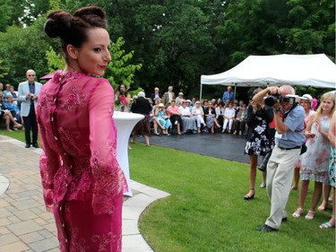 The Sukhoo Sukhoo Fashion Show, featuring designs by Ottawa couturier Frank Sukhoo, was a highlight of the annual garden party for Cornerstone Housing for Women, held Sunday, June 7, 2015, at the official residence of the Irish ambassador.