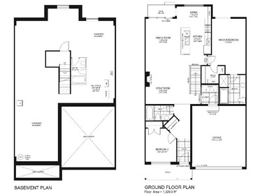 Floor plan of the Turnberry, one of the new eQ Series of bungalow towns. It’s a two-bedroom with 1,329 square feet.