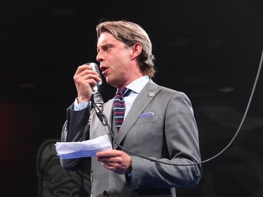 TV personality Derick Fage announced the amateur boxing matches at Ringside for Youth XXI, held at the Shaw Centre on Thursday, June 11, 2015.