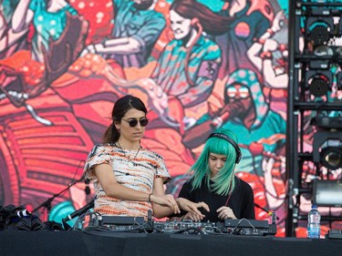 B2B: Anna Lunoe x Mija on the Bell Stage as the RBC Ottawa Bluesfest, the annual music festival, gets underway at the Canadian War Museum.