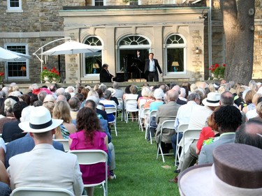 Baritone Benjamin Covey and pianist Jean Desmarais were part of the musical program for the 20th Annual Garden Party for Opera Lyra Ottawa held in Gatineau at the official residence of the Italian ambassador on Wednesday, July 8, 2015.