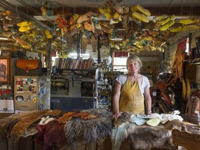 Bootmaker Lynn Macnab in her workshop near Dalkeith, Ont.