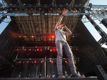 Dallas Smith on the Bell Stage as day 8 of the RBC Ottawa Bluesfest gets underway at the Canadian War Museum.