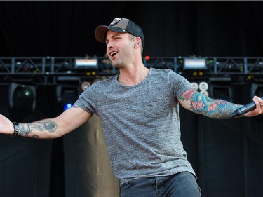 Dallas Smith performs on the Bell Stage as day 8 of the RBC Ottawa Bluesfest gets underway at the Canadian War Museum.