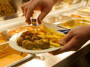 (FILES) Meat balls are served in a restaurant of Ikea in Amsterdam on March 23, 2013. Thousands of DNA tests on beef products across the European Union found up to 5.0 percent of horsemeat in beef products, the European Commission said on April 16, 2013. The EU on February 15 ordered 2,250 DNA tests on prepared meals said to contain beef in the wake of a horsemeat scandal that hugely undermined consumer confidence in the food industry.