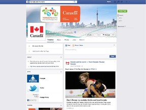 Facebook page Canada and the world